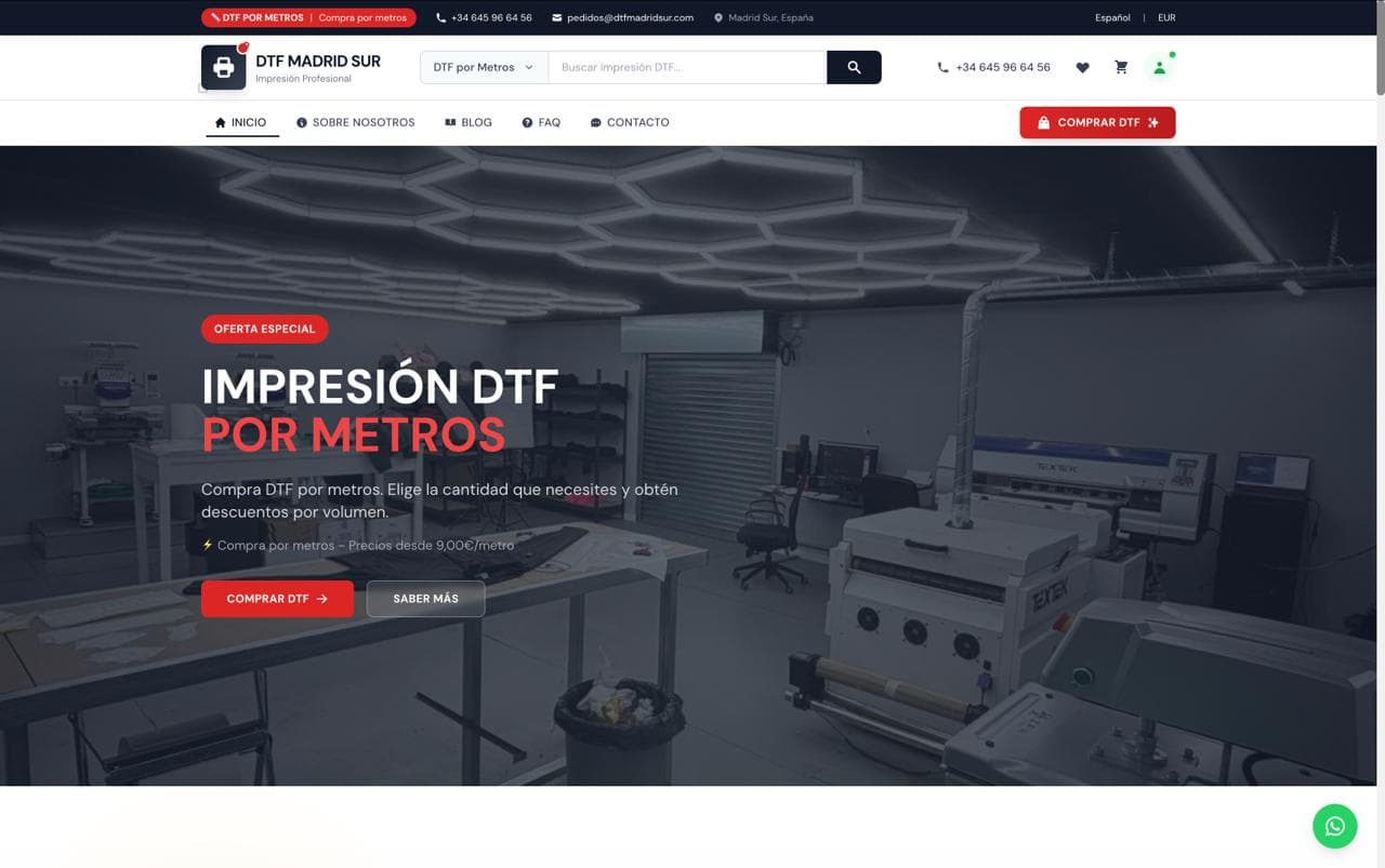 Web DTF Madrid Sur — desarrollo web local y marketing digital con GoPrime, Madrid